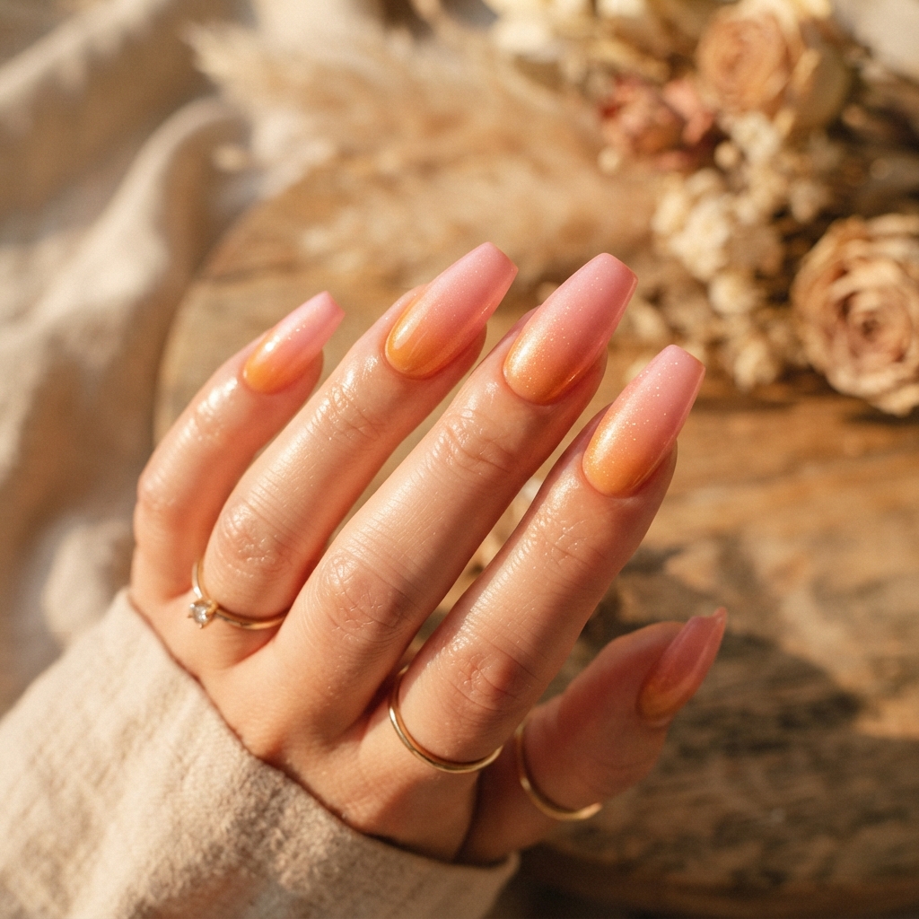 Golden Hour Gradient Nail Ideas