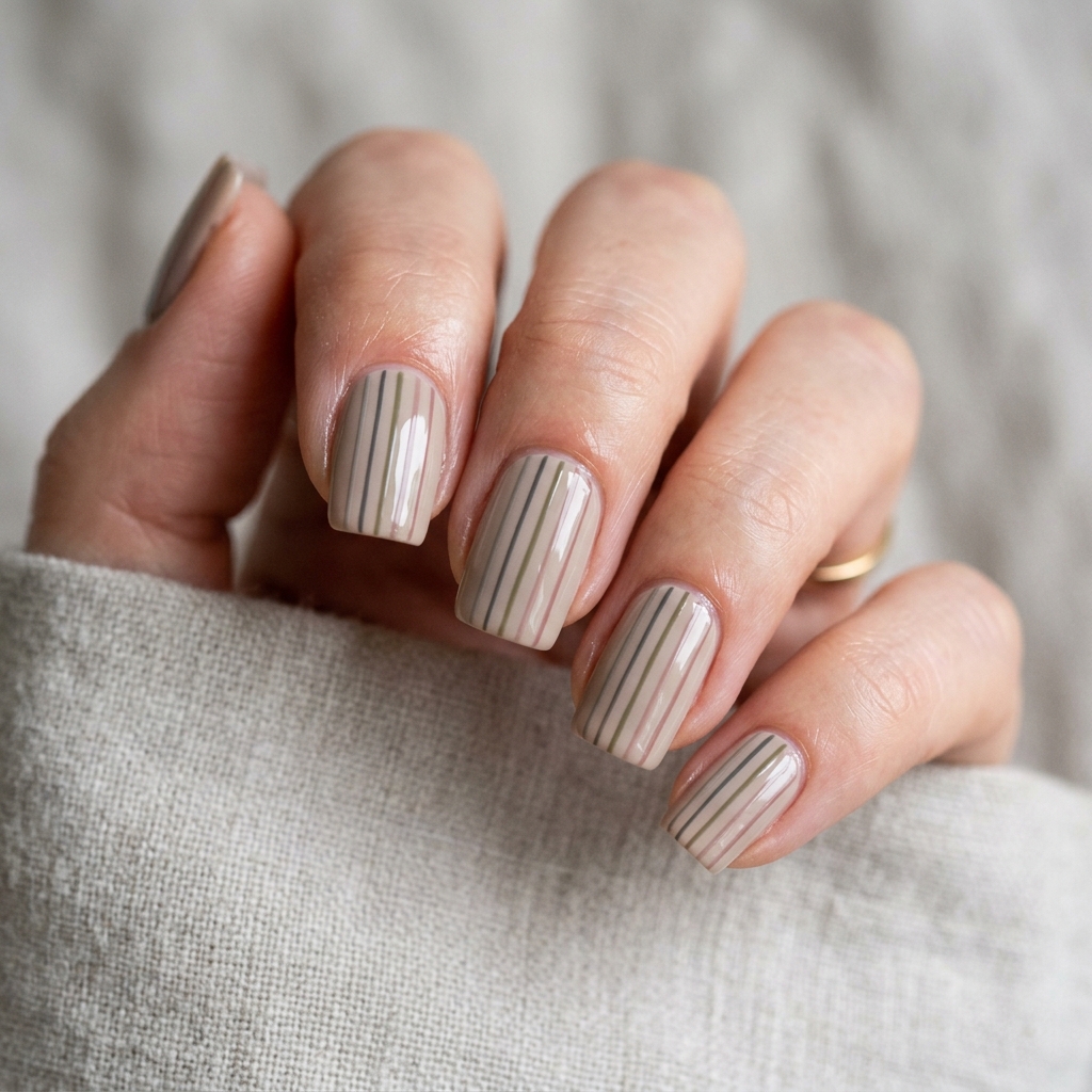 Thin Stripe Nail Idea