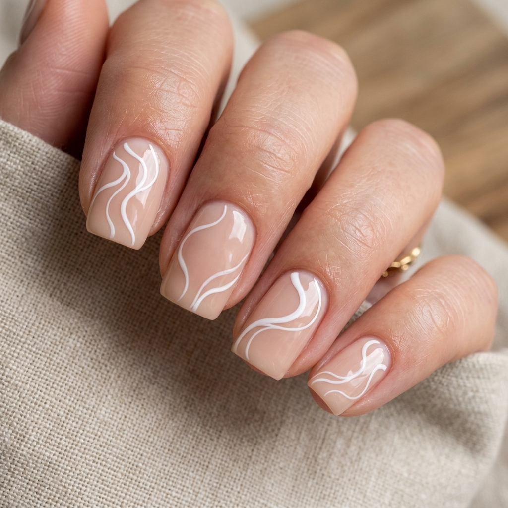 Simple Swirl Nail Idea