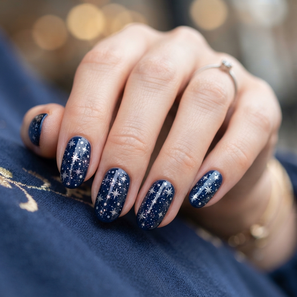 30 Simple Nail Art Ideas to Spark Your Creativity 19 Star Pattern Nail Art Ideas