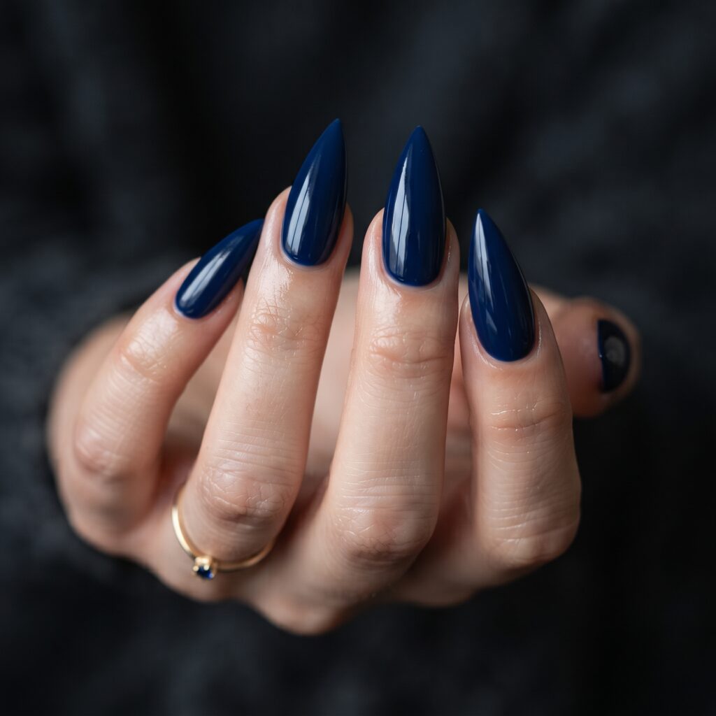 Dark Blue Nails Ideas: 30 Stunning Looks to Inspire Your Next Manicure 14 Navy Blue Nails Idea