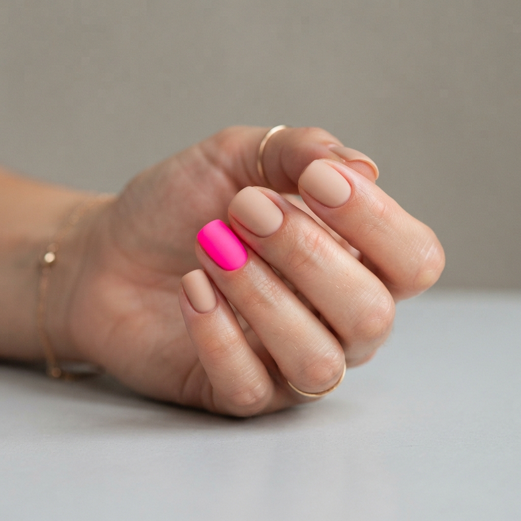 30 short Summer Nails 2025 ideas You'll Want to save Now 5 Neon Accent Short Summer Nails 2025 Ideas