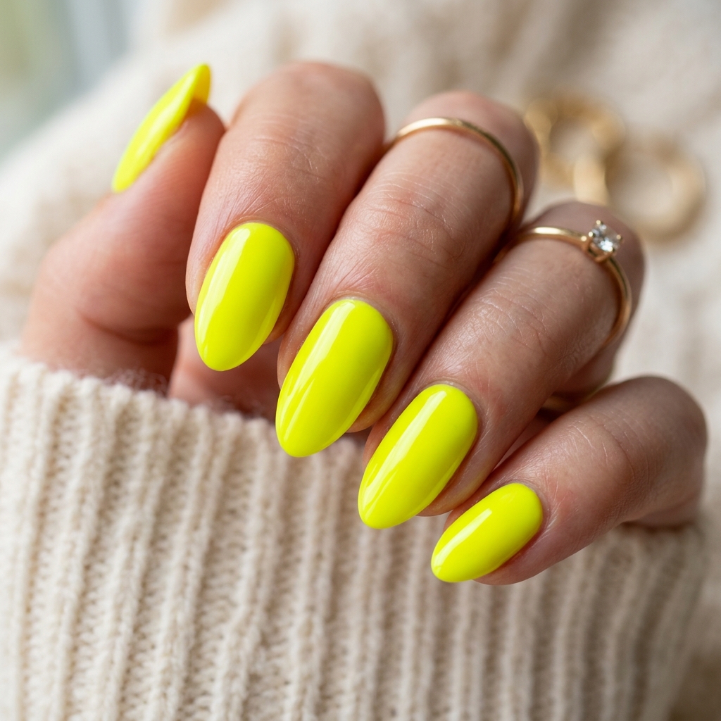 Neon Yellow Nail Idea