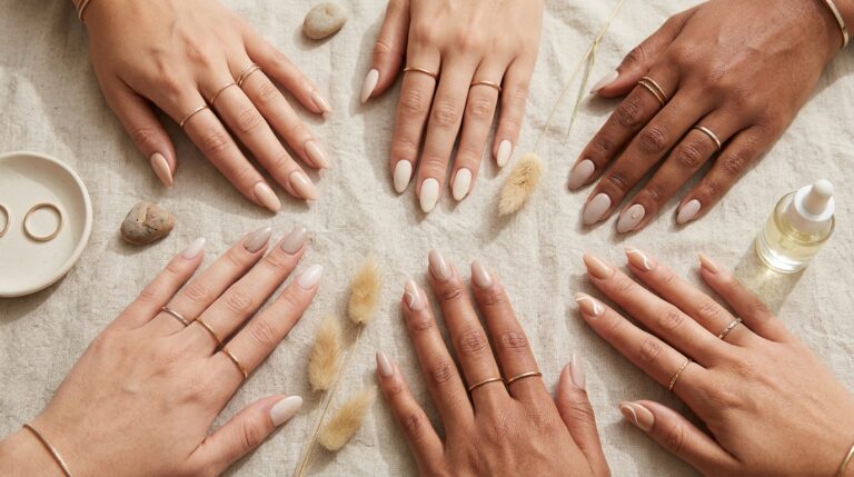 Neutral Almond Nails