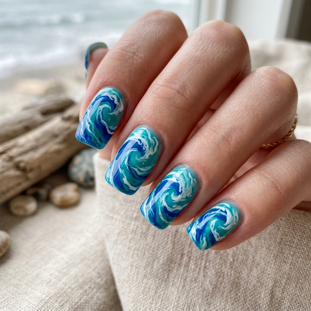 Bright Summer Nails Ideas: 30 Fun Looks to Inspire Your Next Manicure 3 Ocean Wave bright summer nails Ideas