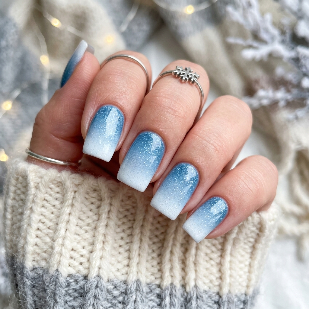 January Nails Ideas: 30 Fresh and Frosty Ways to Start the Year 17 Ombre January Nails Idea
