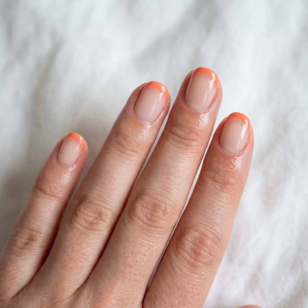 Orange French Tip Nails for Beginners