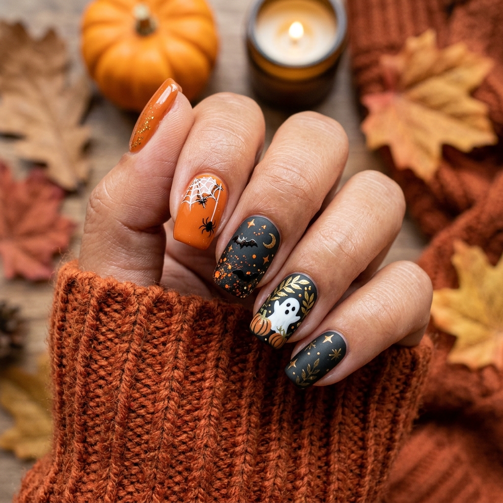 Autumn Nails Ideas: 30 Warm and Creative Ways to Style Your Manicure 30 Halloween-Inspired Autumn Nails Idea