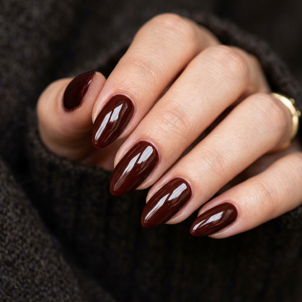 From Wine to Wine to Burgundy: 30 Dark Red Nails Ideas for Every Vibe 7