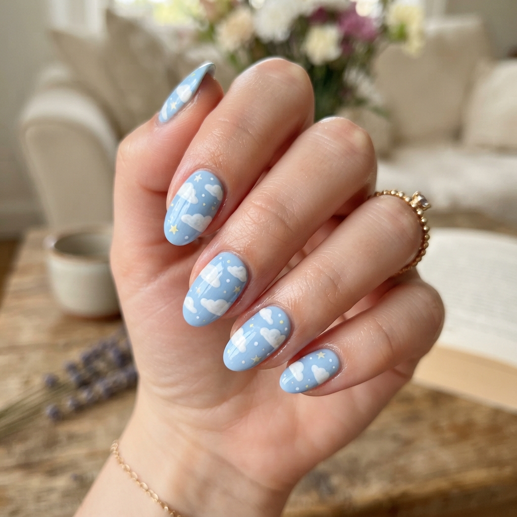 30 Pastel Spring Nails Ideas You'll Want to Pin Now 22 Pastel Cloud Nail Ideas