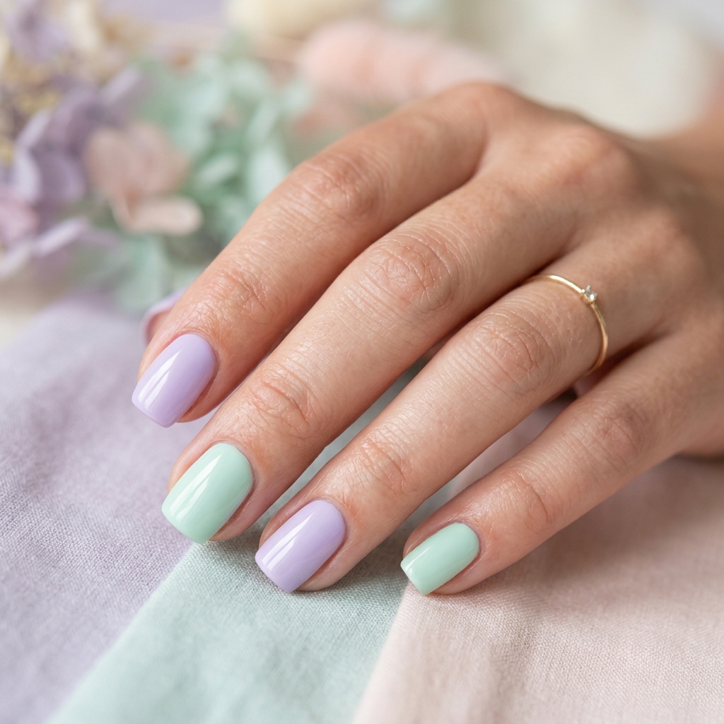 Simple Acrylic Nails Ideas: 30 Creative Looks You'll Love 3 Pastel Simple Acrylic Nail Ideas