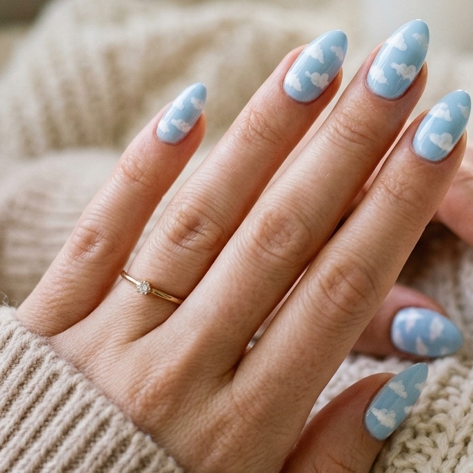 30 Pastel Nails Ideas 10 Cloud Aesthetic Pastel Idea