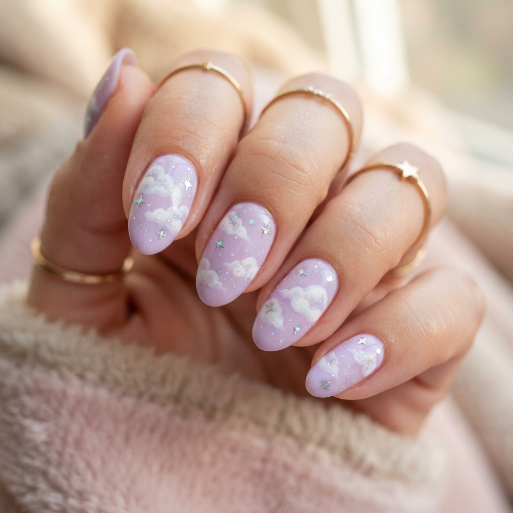 Pastel Cloud Nails Ideas