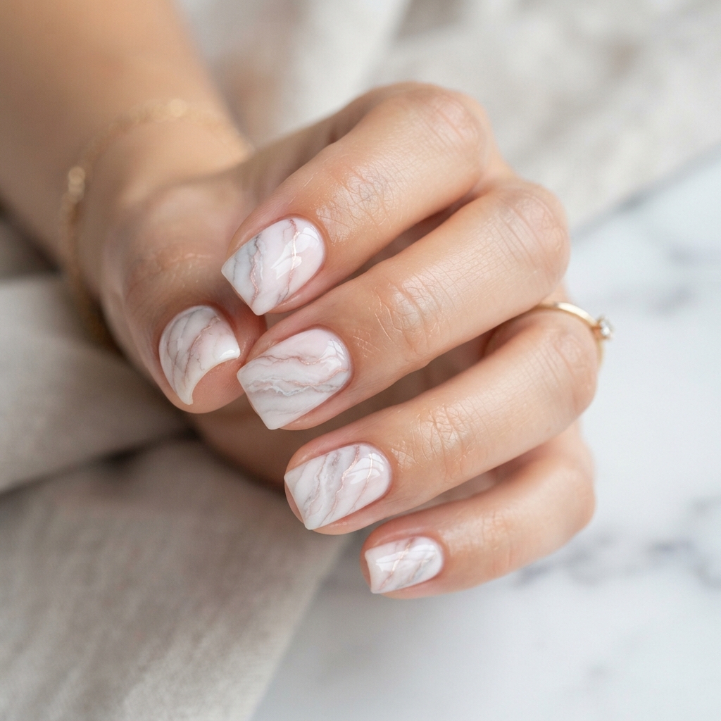 Pastel Marble Nails Ideas