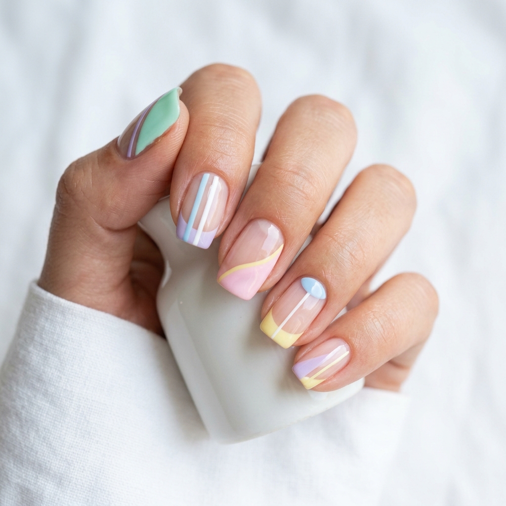 30 April Nails Ideas to Brighten Up Your Spring Look 26 Negative Space Nail Ideas