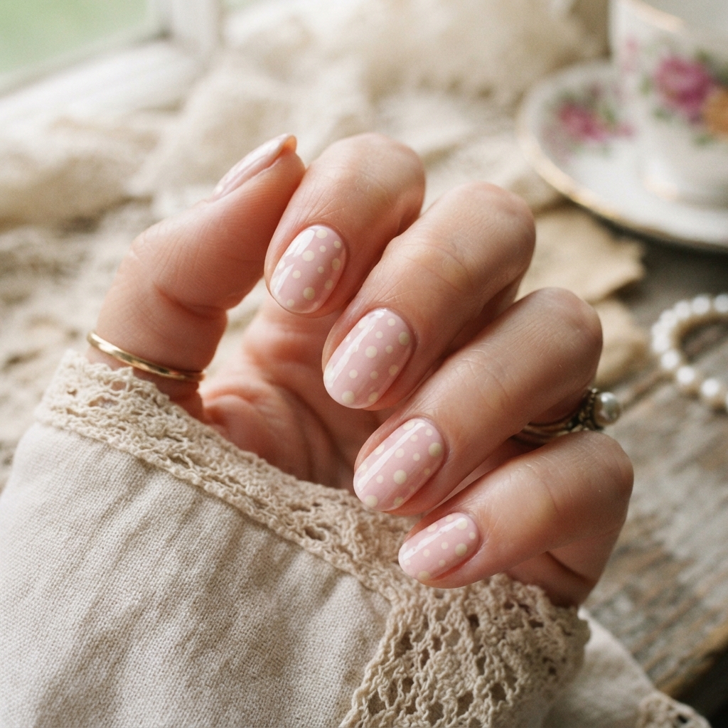 Pastel Polka Dot Nails Ideas