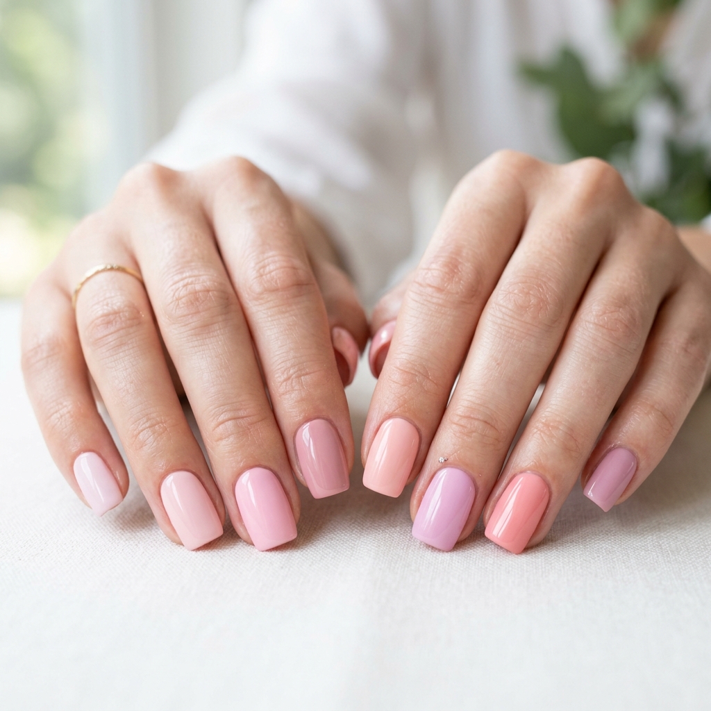 30 Valentines Nails Ideas to Fall in Love With 26 Pastel Pink Rainbow Nail Ideas