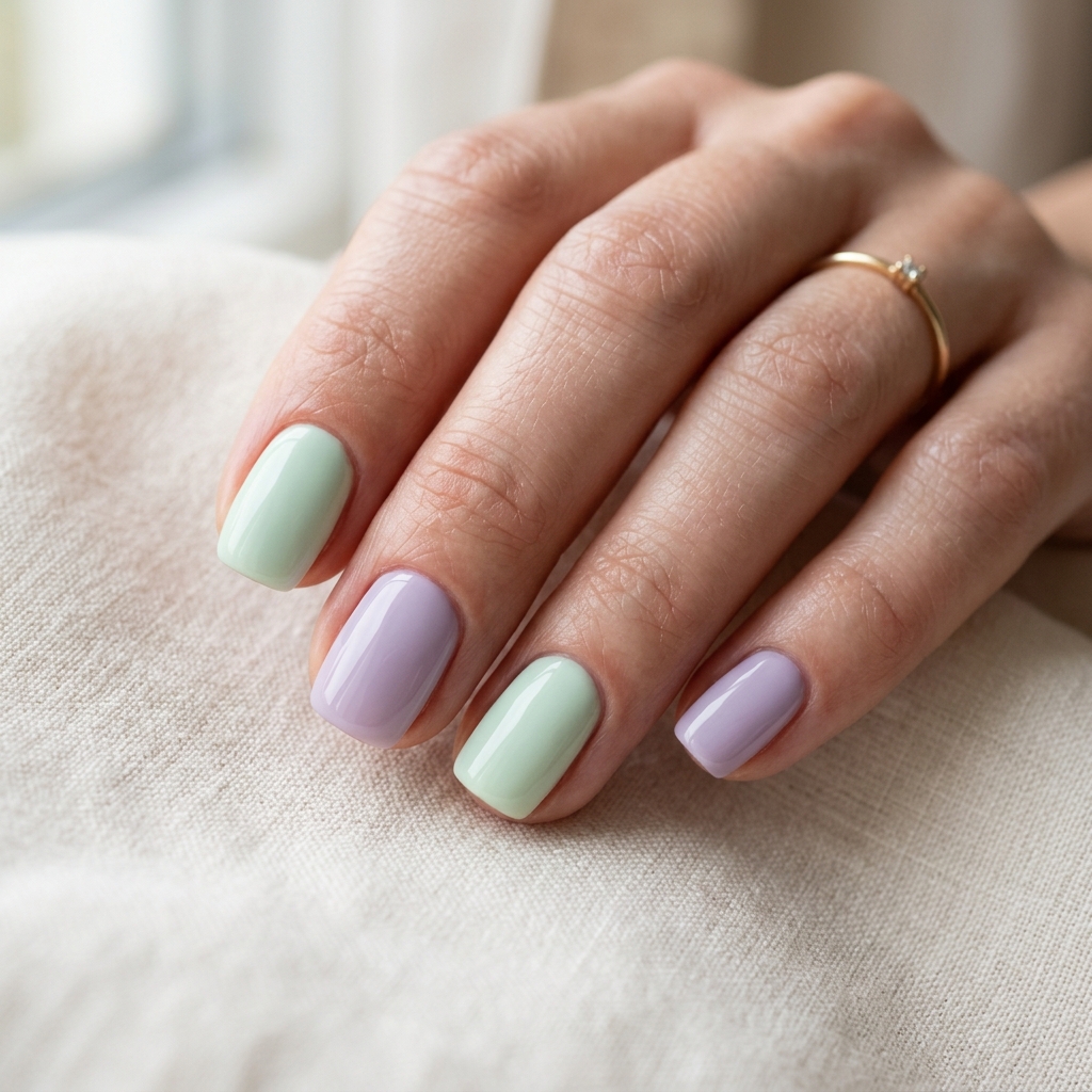Pastel Short Gel Nail Ideas