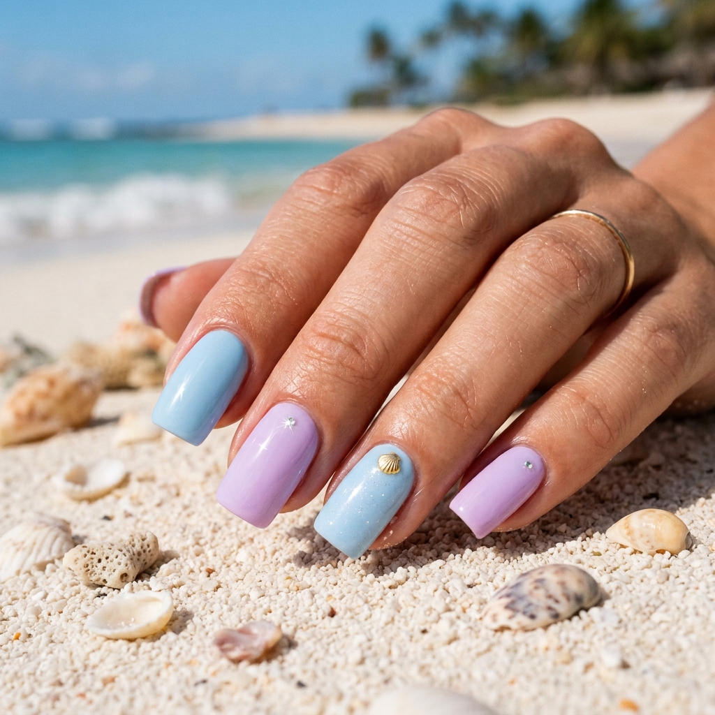 Vacation Nails Ideas: 30 Fun and Breezy Ways to Style Your Manicure 11 Pastel Vacation Nails Idea