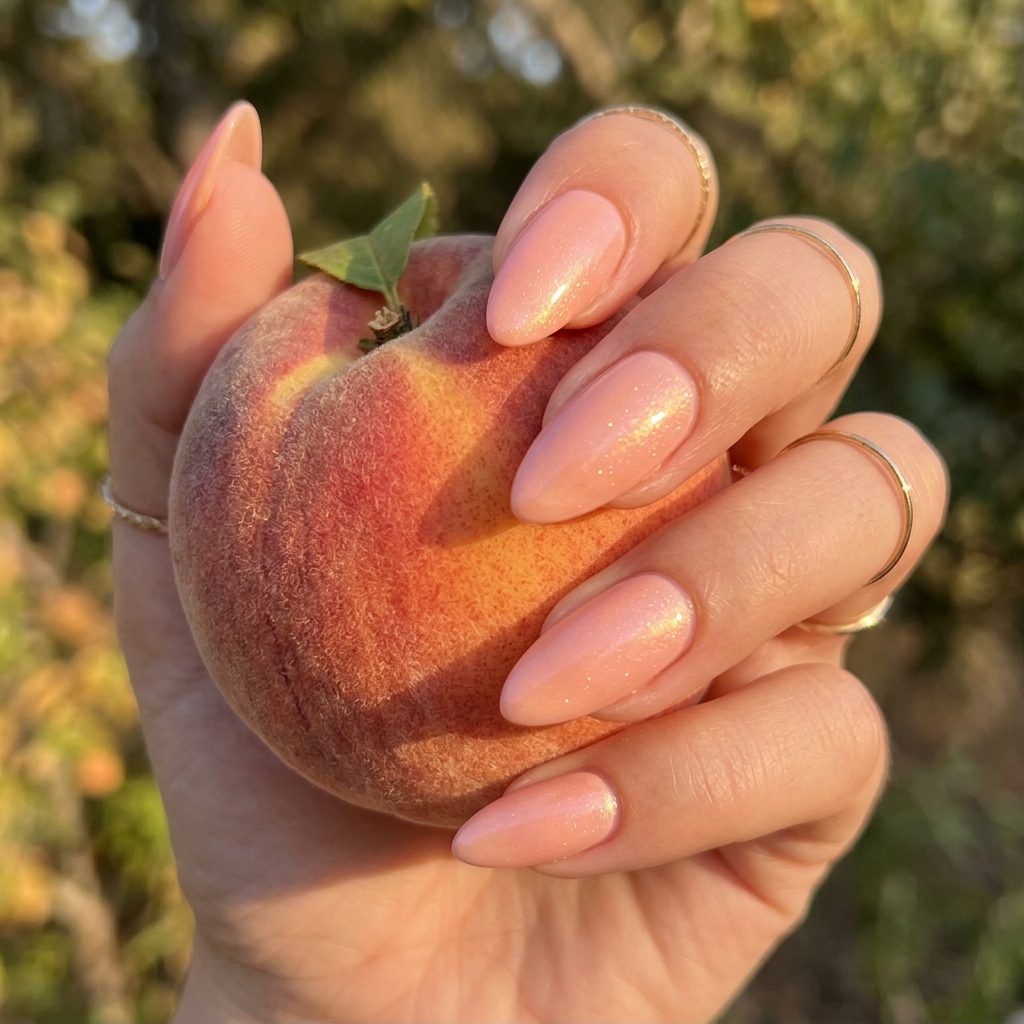 30 Dreamy Summer Almond Nails Ideas for Every Mood and Vibe 28 Peach Sorbet Almond Nails Ideas