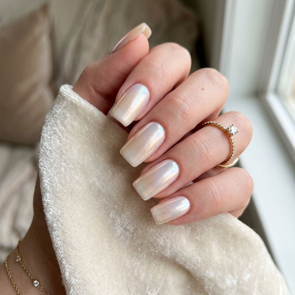 30 Chrome Ombre Nails Ideas for a Shine That Never Quits 25 Pearl Chrome Blend Ideas