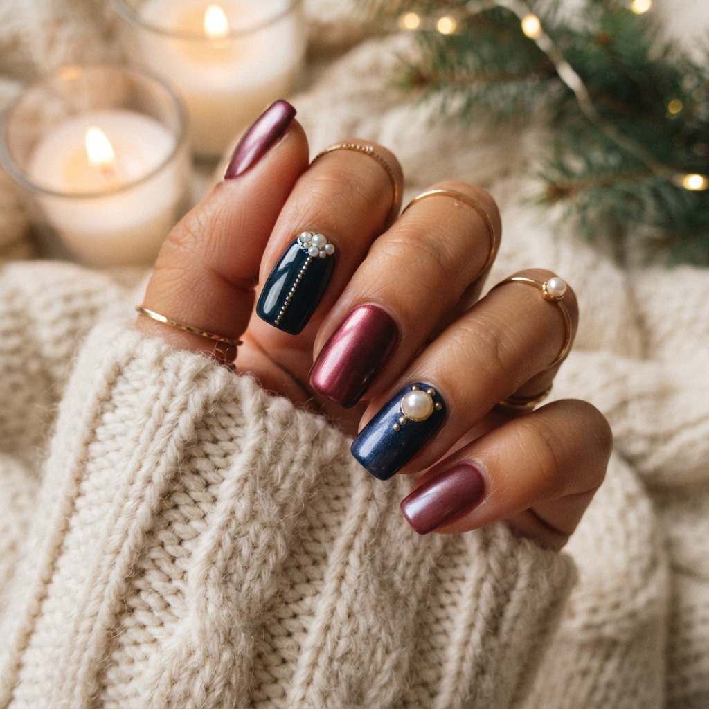 30 Pearl Nails Ideas to Inspire Your Next Manicure 21 Pearl Nails Ideas for Winter
