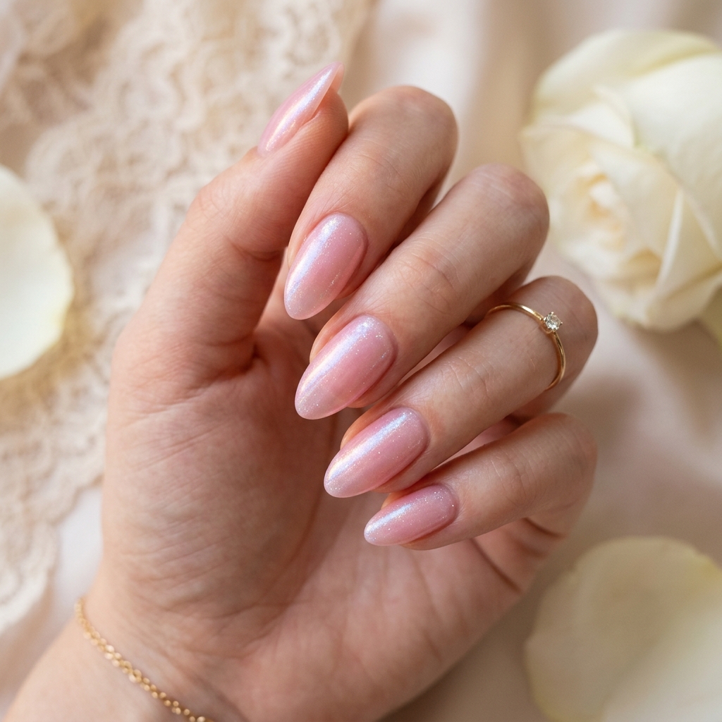 30 Light Pink Jelly Nails Ideas You'll Want to Save Now 15 Pearl Pink Jelly Nail Ideas