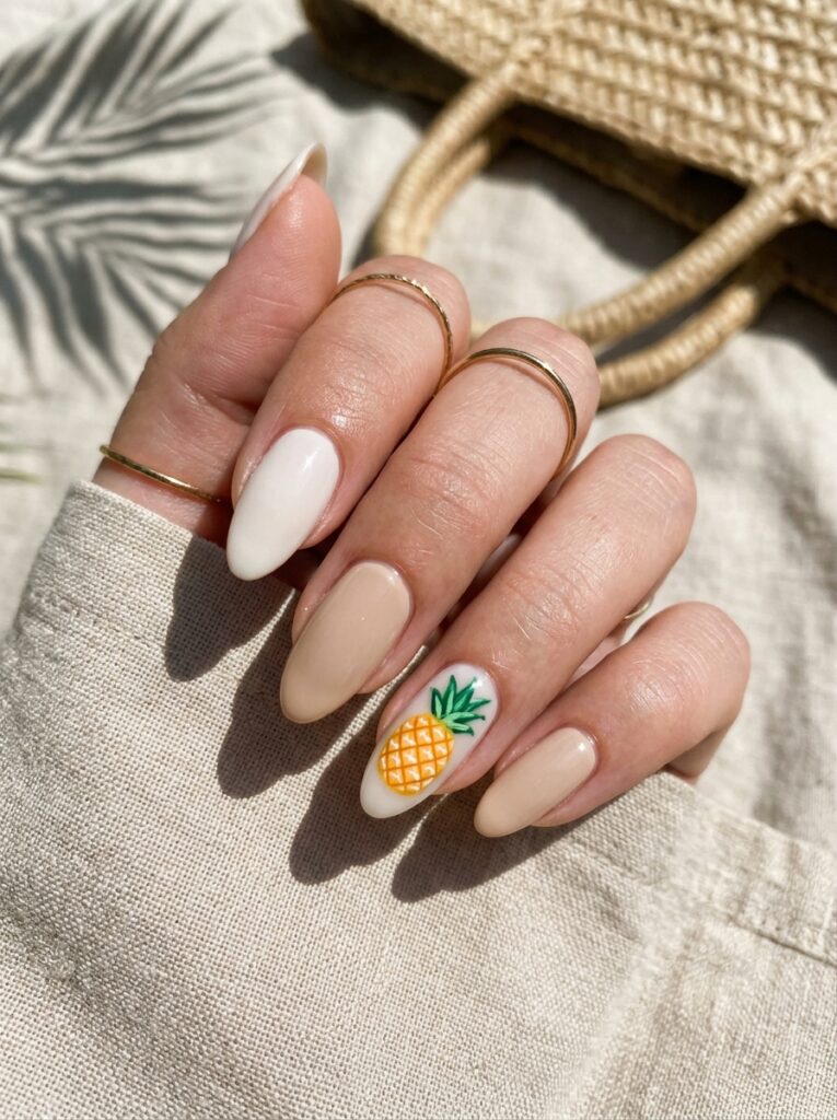 Hawaii Nails Ideas: 30 Ways to Bring Island Beauty to Your Fingertips 6 Pineapple Hawaii Nails Ideas