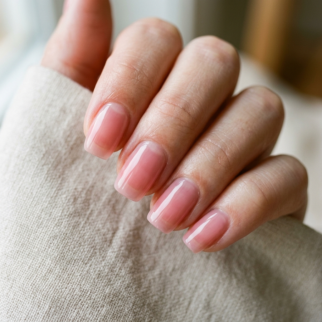 30 Light Pink Jelly Nails Ideas You'll Want to Save Now 2 Sheer Light Pink Jelly Nail Ideas