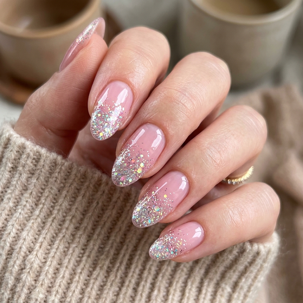 30 Light Pink Jelly Nails Ideas You'll Want to Save Now 28 Pink Jelly Nails With Gradient Glitter