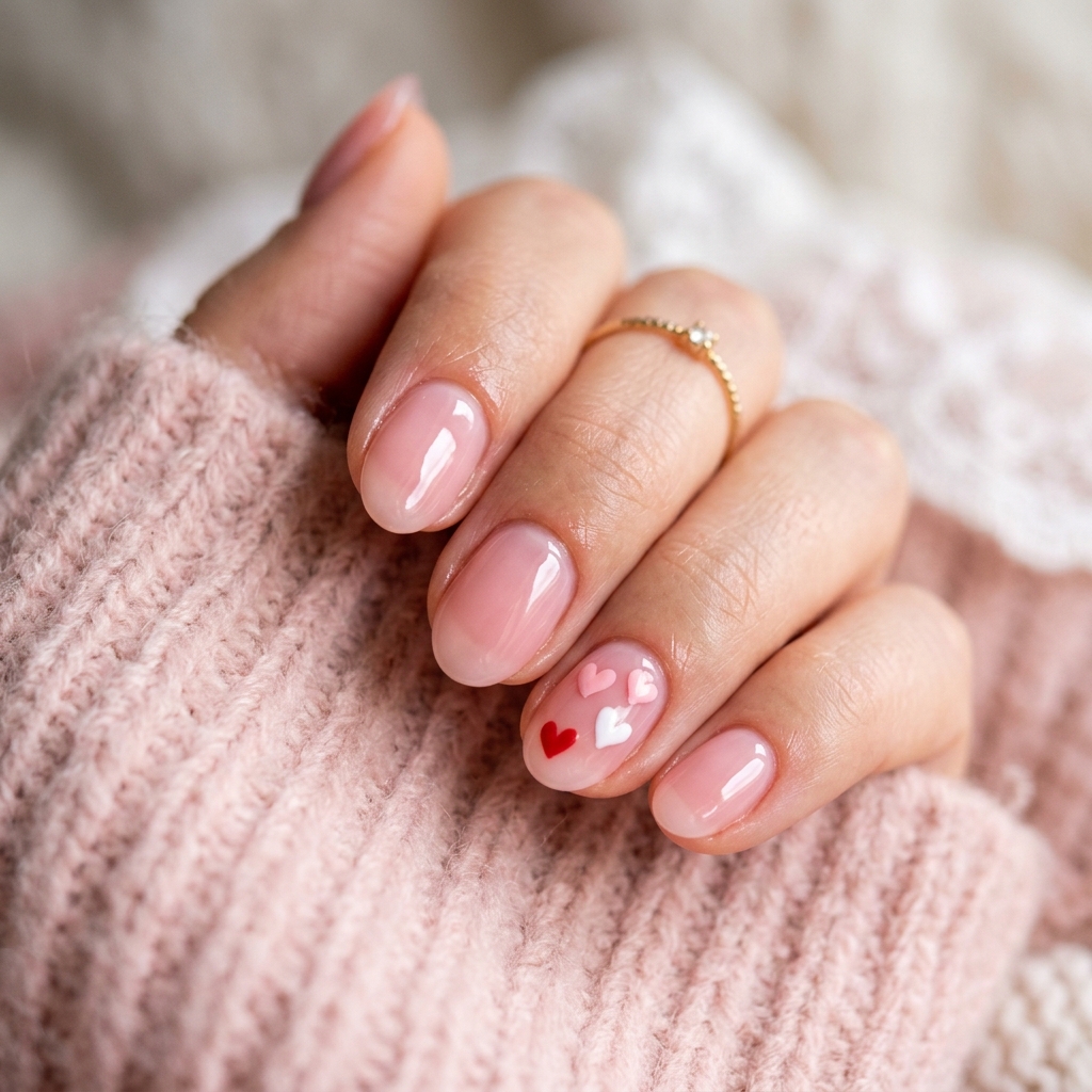 30 Light Pink Jelly Nails Ideas You'll Want to Save Now 21 Pink Jelly Nails With Heart Accents