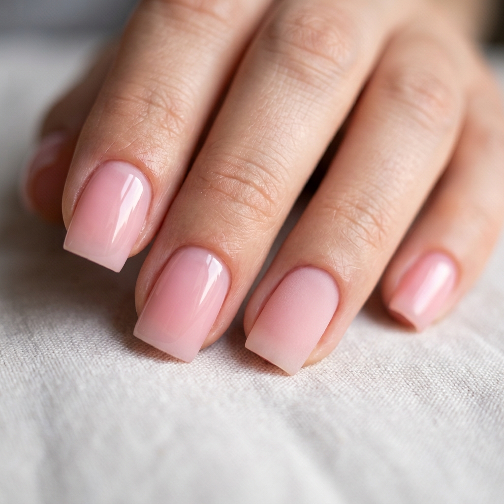 30 Light Pink Jelly Nails Ideas You'll Want to Save Now 29 Pink Jelly Nails With Matte Accent