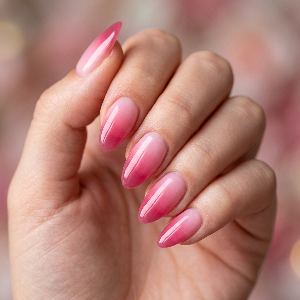 30 Light Pink Jelly Nails Ideas You'll Want to Save Now 7 Pink Jelly Ombre Nail Ideas