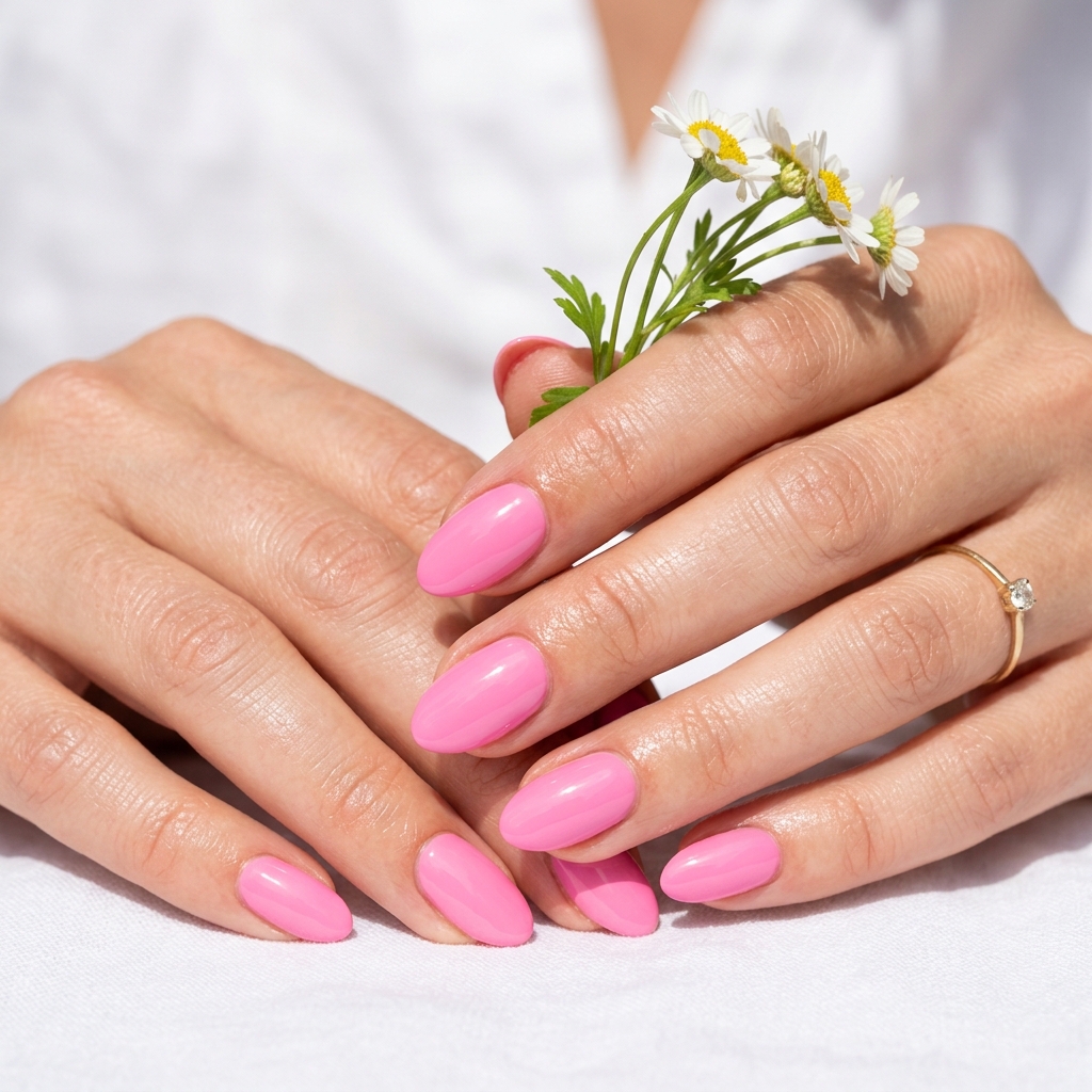 Pink Simple Summer Nail Designs Ideas