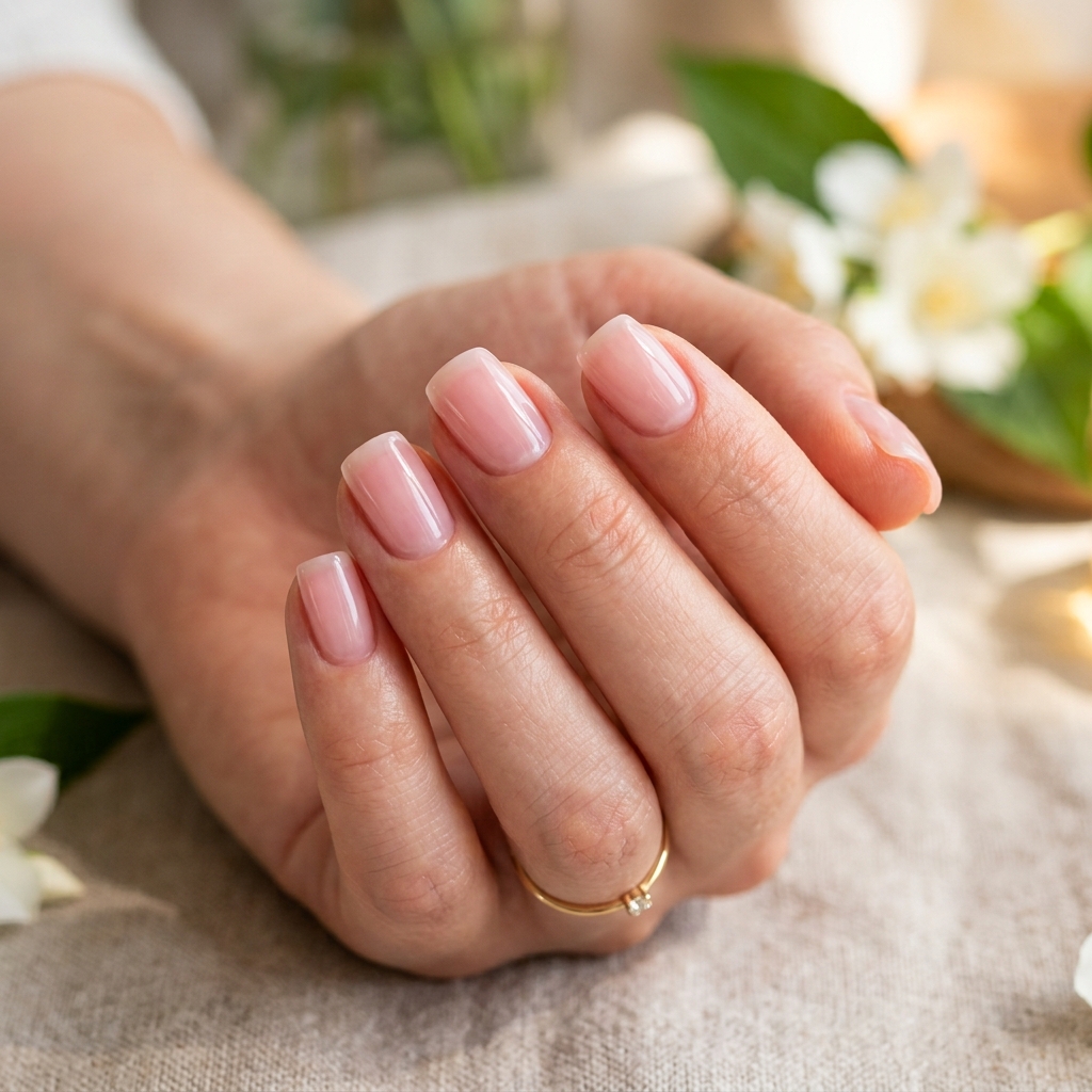 Sheer Pink Summer Simple Summer Nails