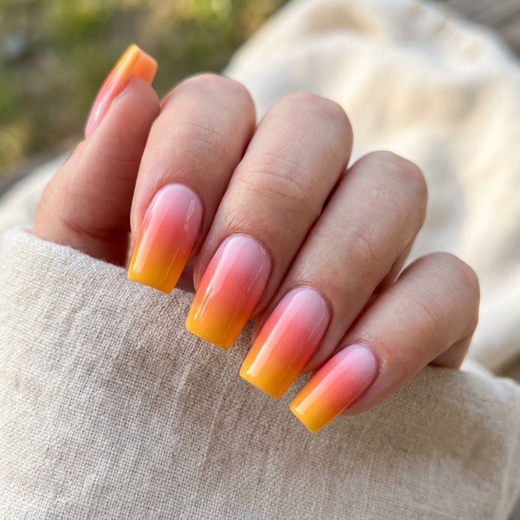 30 Pink Acrylic Nails Ideas 30 Pink Sunset Ombre Nails Idea
