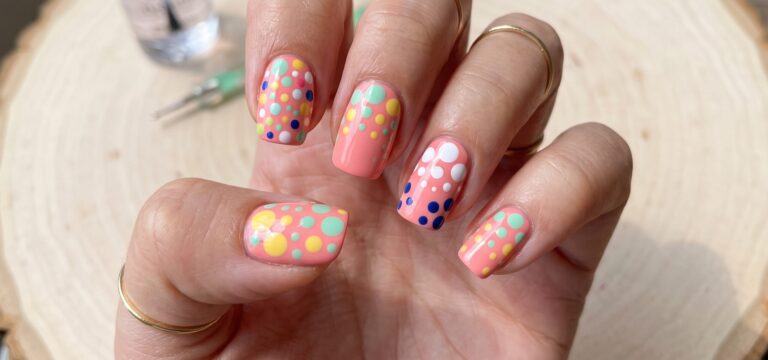 polka dot nails