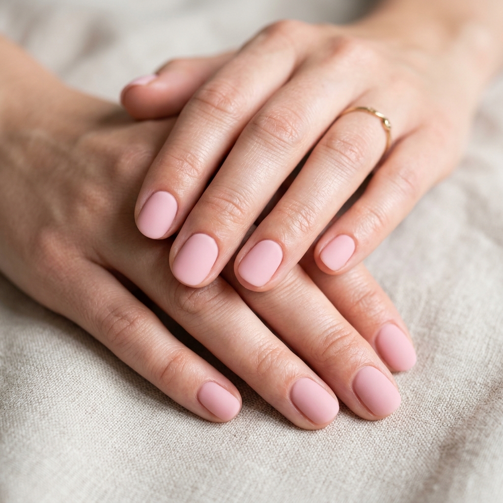 30 Pastel Nails Ideas 24 Powder Pink Matte Idea
