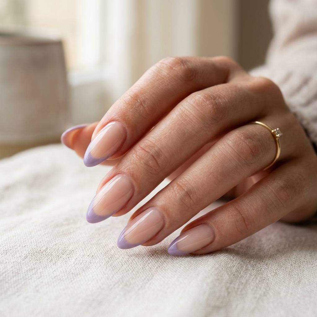 30 Purple French Tip Nails Ideas You'll Want to Save Now 18 Purple French Tip Almond Nails Ideas