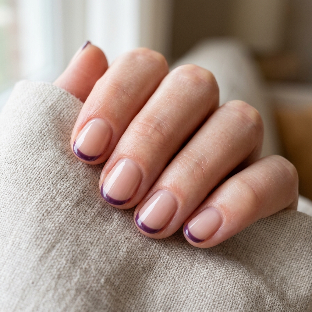30 Purple French Tip Nails Ideas You'll Want to Save Now 22 Short Purple French Tip Nails Ideas