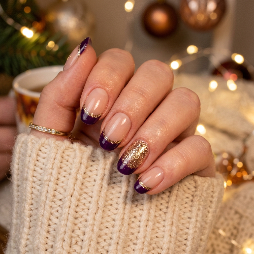 30 Purple French Tip Nails Ideas You'll Want to Save Now 31 Purple French Tip Holiday Nails Ideas