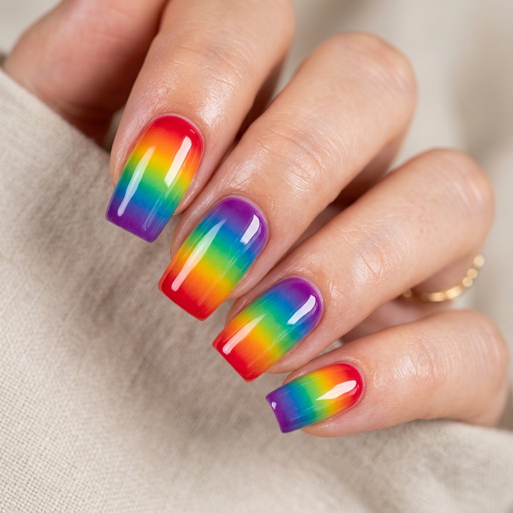 Bright Summer Nails Ideas: 30 Fun Looks to Inspire Your Next Manicure 10 Rainbow Ombre nail Ideas