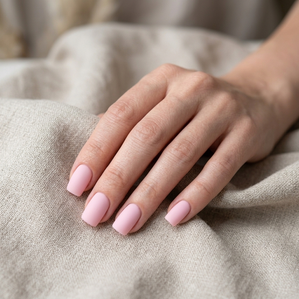 Baby Pink Matte Nails Ideas