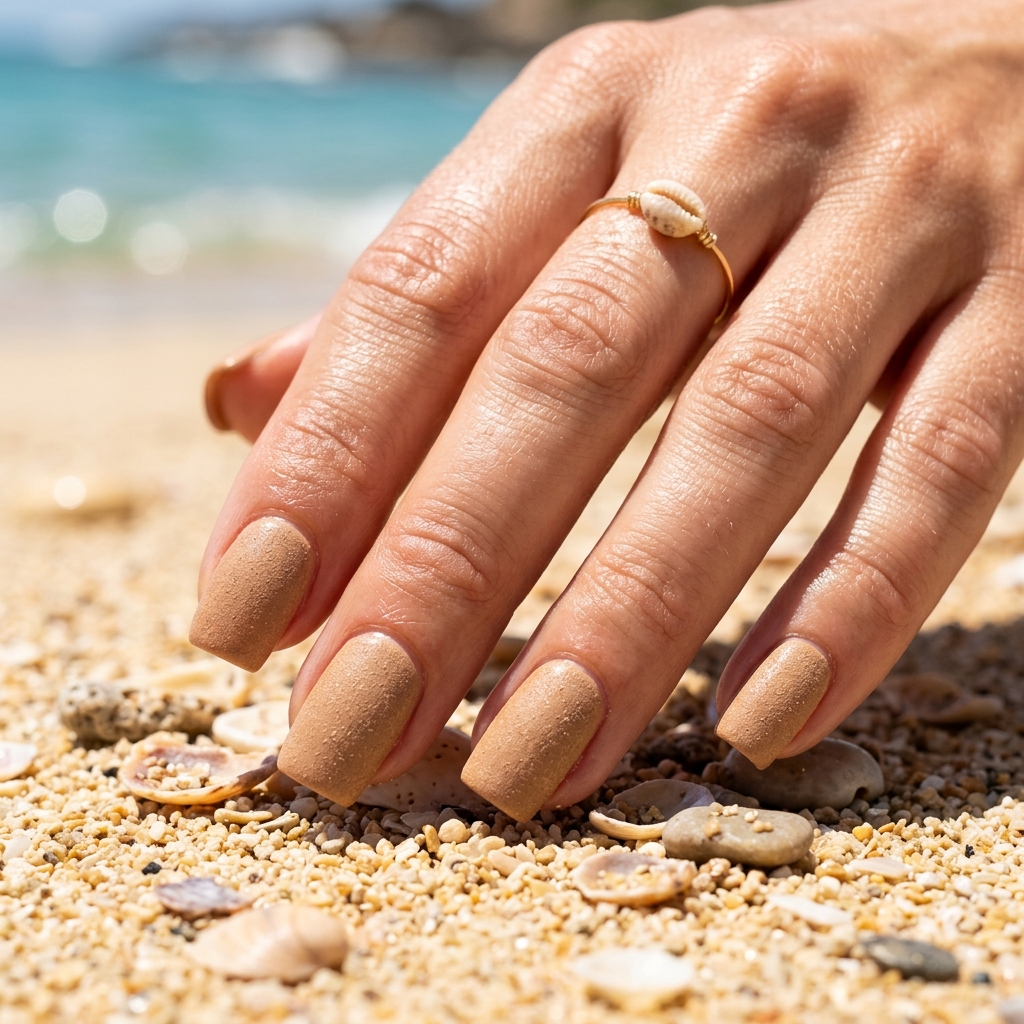30 Brown Summer Nails Ideas You'll Want to Save 20 Sandy Brown Nails Idea