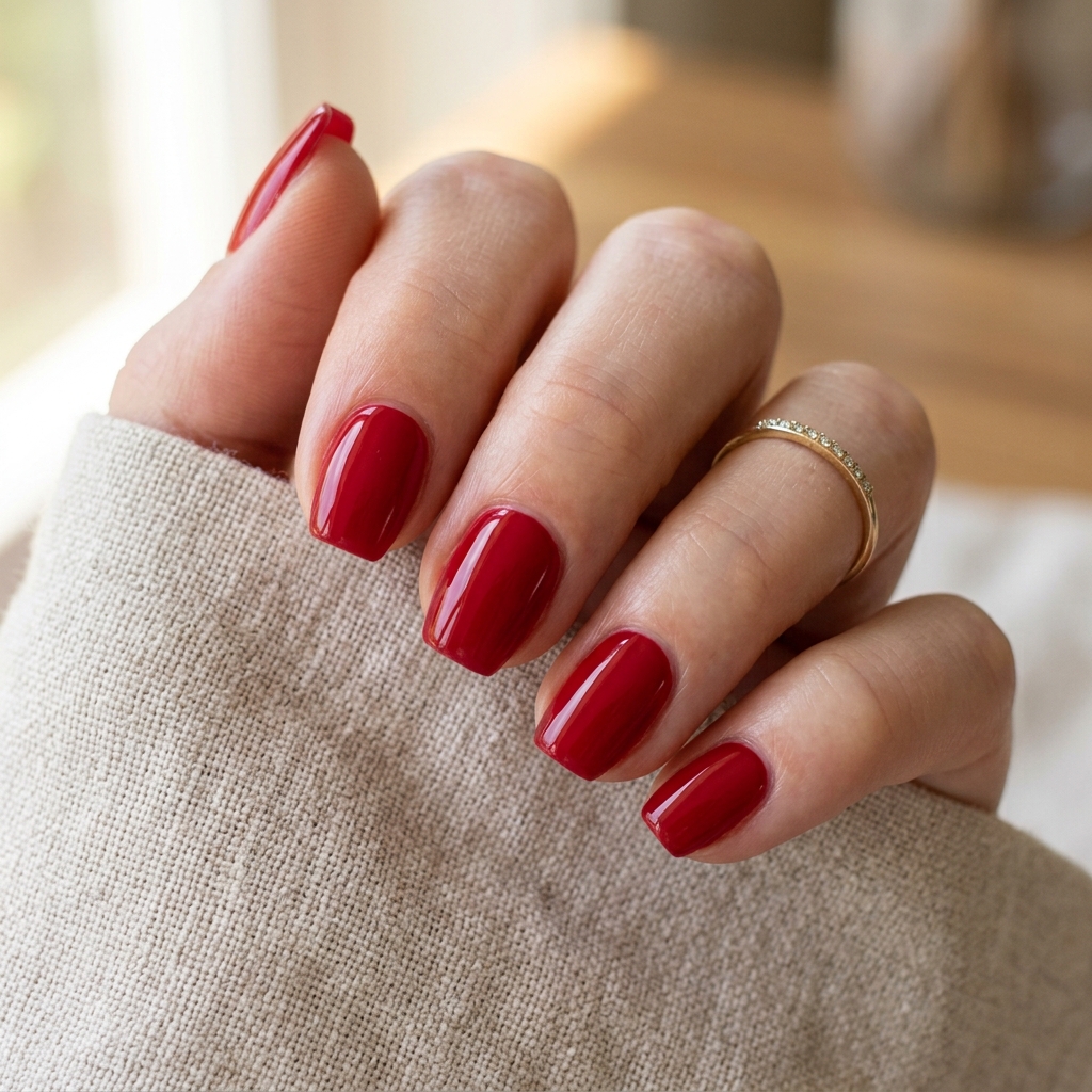 Coffin Shaped Short Gel Nail Ideas