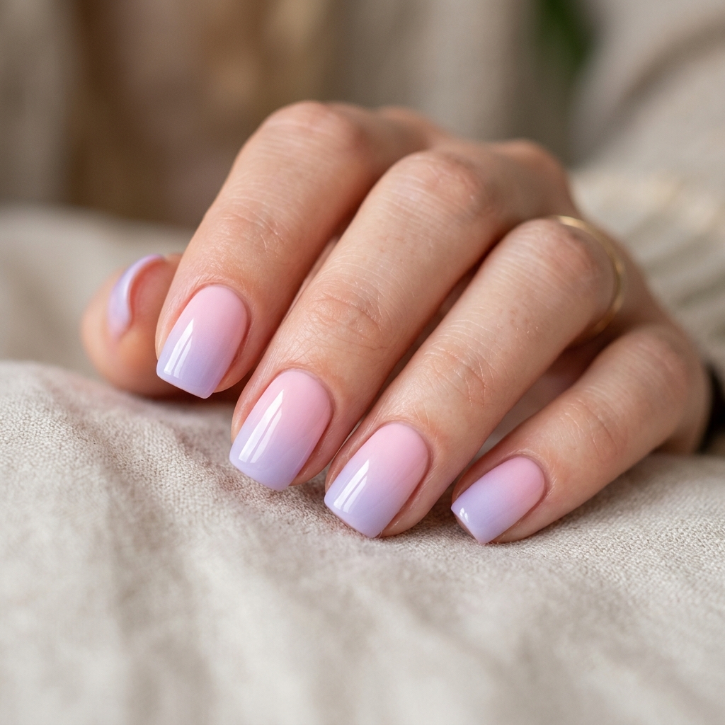 Ombre Short Gel Nail Ideas