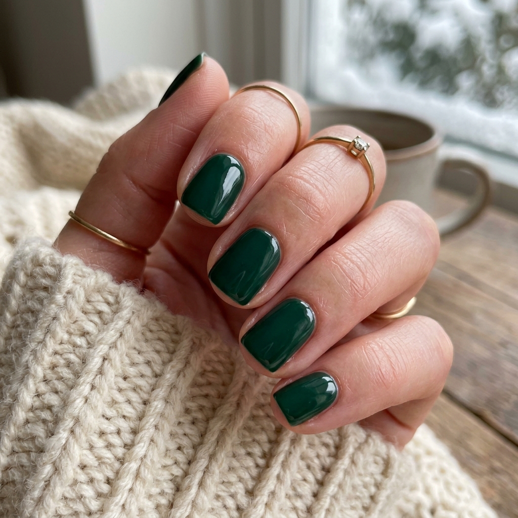 Short Winter Nails Idea