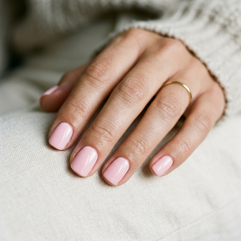 Heart Accent Light Pink Nails Ideas