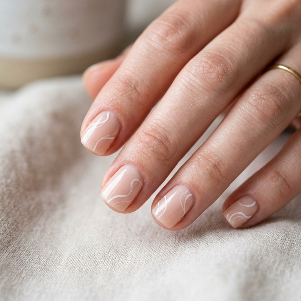 Simple Short Nails Ideas: 30 Creative Looks to Inspire Your Next Manicure 23 Swirl Design simple short nails Idea