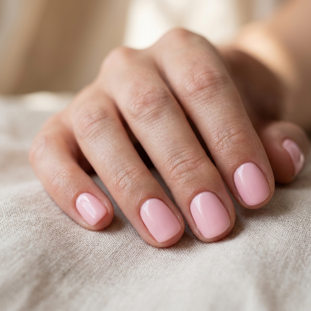 Round Shaped Short Gel Nails Ideas